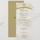 Luxe Gouden Bruiloft Menu (Voorkant / Achterkant)