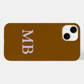 Luxe gouden bruine telefoonhoes met aangepaste naa Case-Mate iPhone case (Achterkant (horizontaal))