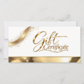 Luxe Gouden Cadeaubon – Elegant Metaalachtig  (Voorkant)