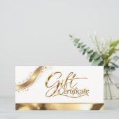 Luxe Gouden Cadeaubon – Elegant Metaalachtig  (Staand voorkant)