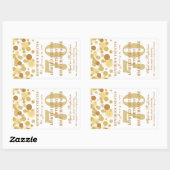 Luxe Gouden Champagne Bubbles Verjaardag Label 750 (Vel)