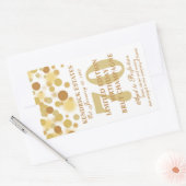 Luxe Gouden Champagne Bubbles Verjaardag Label 750 (Envelop)