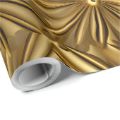 Luxe gouden champagne kerstcadeau cadeaupapier (Rol Hoek)