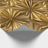 Luxe gouden champagne kerstcadeau cadeaupapier (Hoek)