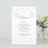 Luxe gouden Confetti 50e bruiloft Jubileum Menu (Staand voorkant)
