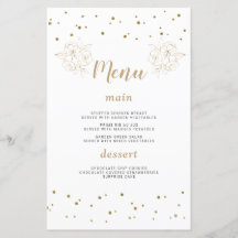 Luxe Gouden Confetti 50ste Huwelijksjubileum Menu