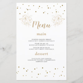 Luxe Gouden Confetti 50ste Huwelijksjubileum Menu