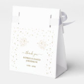 Luxe Gouden Confetti 50ste Huwelijksverjaardag  Bedankdoosjes (Achterkant)