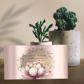 Luxe Gouden Confetti Glitter Lotus Metallic Visitekaartje