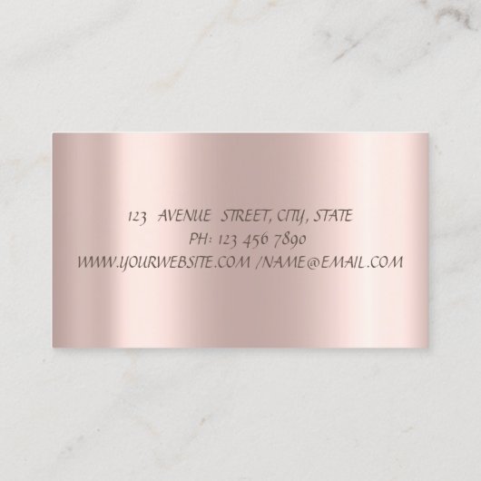 Luxe Gouden Confetti Glitter Lotus Metallic Visitekaartje (Achterkant)