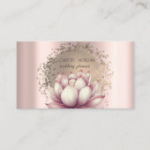 Luxe Gouden Confetti Glitter Lotus Metallic Visitekaartje (Voorkant)