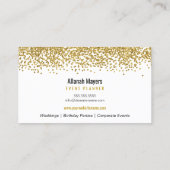 Luxe gouden Confetti look Visitekaartje (Achterkant)