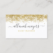 Luxe gouden Confetti look Visitekaartje (Voorkant)