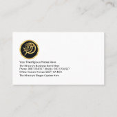 Luxe Gouden Curve Golf Ichthus Vis Visitekaartje (Achterkant)