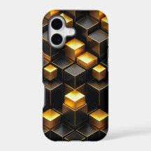 Luxe Gouden Cyber Armor Tech Geometrisch
