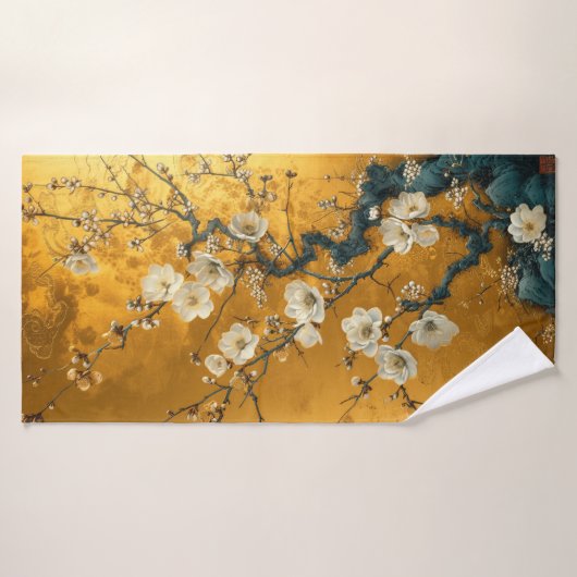 Luxe Gouden Dageraad Opulent Verre Oosten Geïnspir Badhanddoek (Badhanddoek)