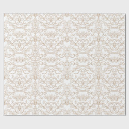 Luxe Gouden Damast Naadloos  Cadeaupapier