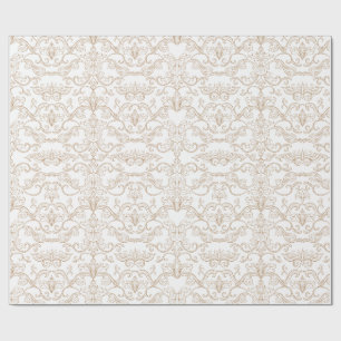 Luxe Gouden Damast Naadloos Cadeaupapier