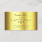 Luxe gouden decor  decoratieve hoekranden visitekaartje (Achterkant)