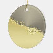 Luxe gouden decoratie op goud & zilver, Monogram (Links)