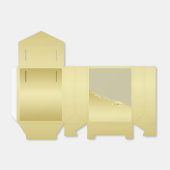 Luxe gouden decoratie op goud & zilver, Monogram, Bedankdoosjes (Uitgevouwen)