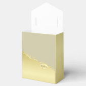 Luxe gouden decoratie op goud & zilver, Monogram, Bedankdoosjes (Geopend)