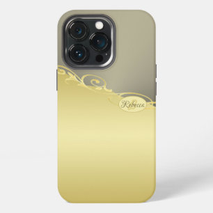 Luxe gouden decoratie op goud & zilver, Monogram  iPhone 13 Pro Hoesje