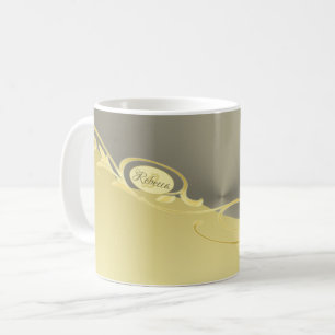 Luxe gouden decoratie op goud & zilver, Monogram Koffiemok
