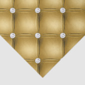 Luxe Gouden Diamant Gestoffeerde Patroon Tissuepapier (Detail)