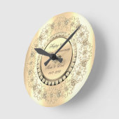 Luxe Gouden Diamanten 25e Trouwdag Ronde Klok (Hoek)