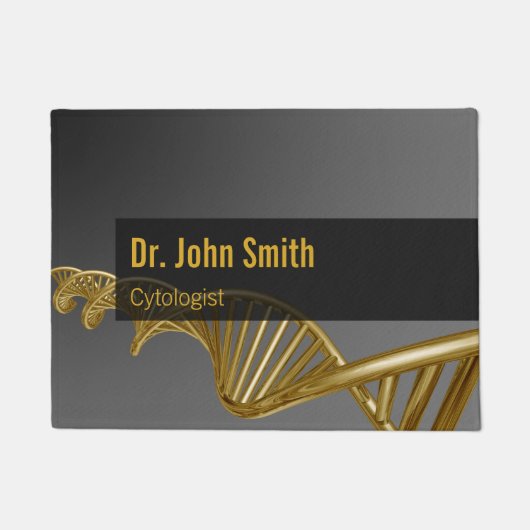 Luxe gouden DNA-streng voor medische professionals Deurmat (Voorkant)