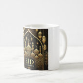 Luxe Gouden Eid Mubarak Moskee ontwerp Koffiemok (Voorkant rechts)