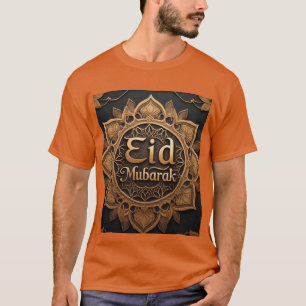 Luxe gouden Eid Mubarak ontwerp T-shirt