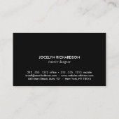 Luxe gouden embleem op wit marmer visitekaartje (Achterkant)