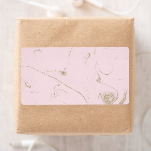 Luxe gouden en dubbelwandig marmer afbeelding etiket (Insitu)