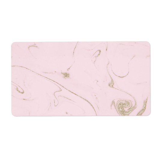 Luxe gouden en dubbelwandig marmer afbeelding etiket (Voorkant)