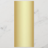 Luxe Gouden en Zwarte Bruiloft Menu (Achterkant)