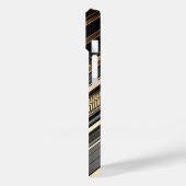 Luxe gouden en zwarte geometrische telefoonhoes mo Case-Mate iPhone case (Achterkant / Links)