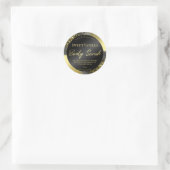 Luxe gouden en zwarte glitter body scrub labels (Tas)