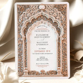 Luxe gouden filigraan bruiloft  boog kaart