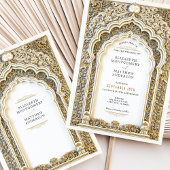 Luxe gouden filigraan bruiloft boog kaart