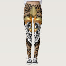 Luxe Gouden Fleur-de-Lis Mandala Zwart Patroon