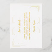 Luxe GOUDEN FOLIE Bevestiging Dank u kaart (Voorkant)