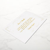 Luxe GOUDEN FOLIE Bevestiging Dank u kaart (Gedraaid)