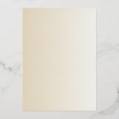 Luxe gouden folie Bloemen bruiloft uitnodiging (Achterkant)