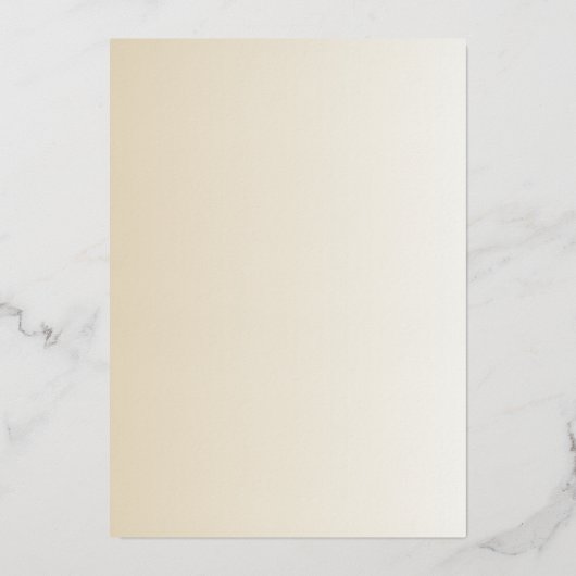 Luxe gouden folie Bloemen bruiloft uitnodiging (Achterkant)