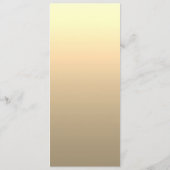 Luxe gouden folie bloemenbruiloft menu (Achterkant)