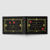 Luxe gouden folie brullende 20's Art Deco bruiloft Gastenboek (Volledig)