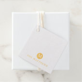 Luxe Gouden Folie Gepersonaliseerde Monogram en Na Bedankjes Labels (Met doos)