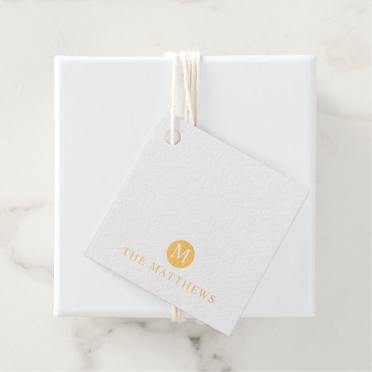 Luxe Gouden Folie Gepersonaliseerde Monogram en Na Bedankjes Labels (Met doos)